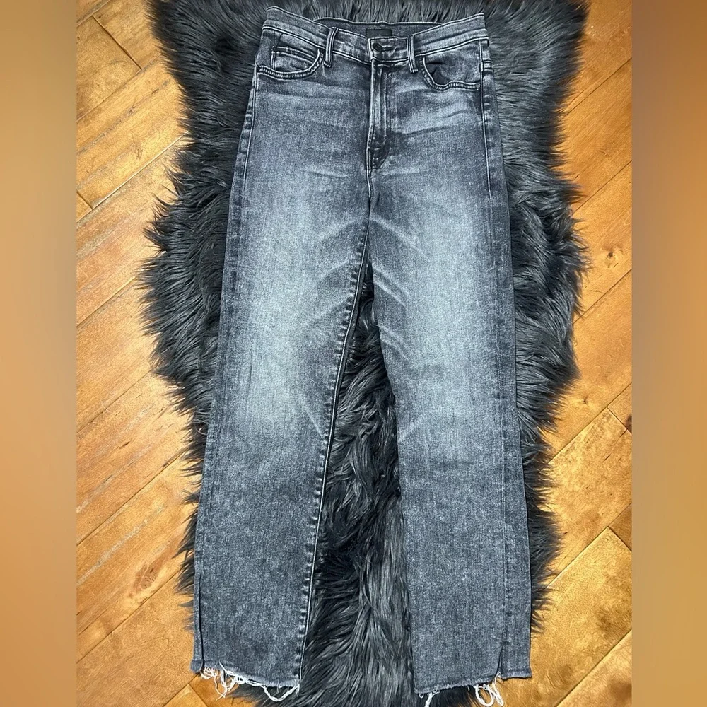 Mother Stunner Ankle Step Fray Skinny Jeans Train Stops Size 26